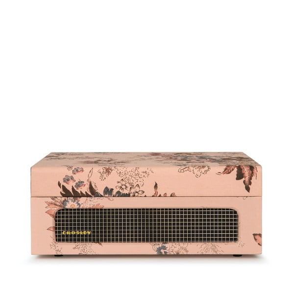 Rožinės spalvos gramofonas Crosley Voyager Floral-image-2