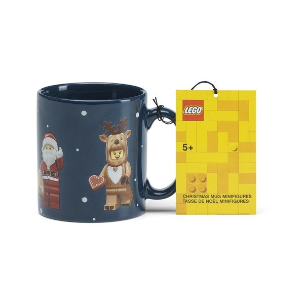Tamsiai mėlynos spalvos iš keramikos vaikiškas puodelis 300 ml Christmas Minifigures – LEGO®-image-3