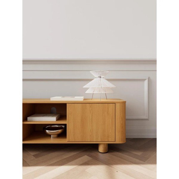 Natūralios spalvos TV spintelė iš ąžuolo 160x50x40 cm Atmore – Actona-image-1