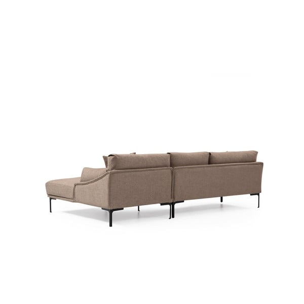 Smėlio spalvos kampinė sofa Artie Leo, dešinysis kampas-image-2