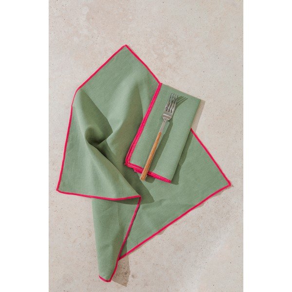 Servetėlės iš lino 4 vnt. Contrast Edge – Really Nice Things-image-1