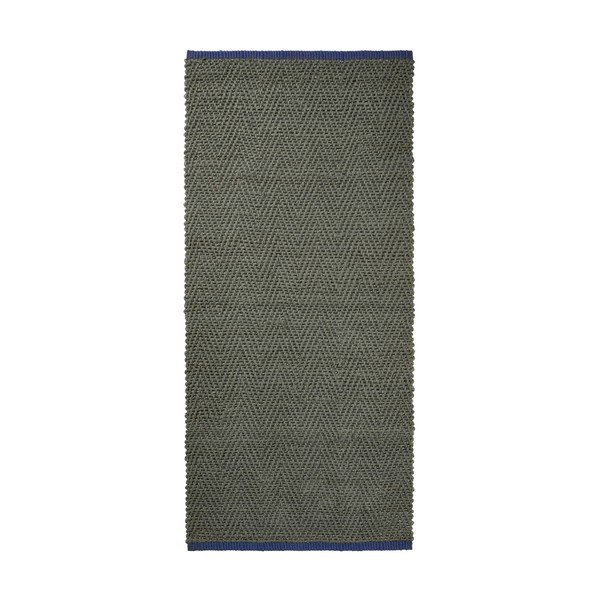 Tamsiai žalios spalvos iš džiuto kilimas 70x150 cm Notes – Mette Ditmer Denmark