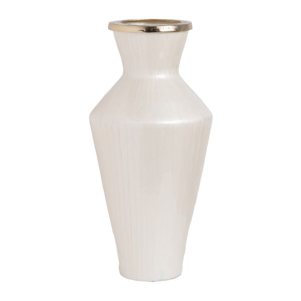 Baltos spalvos iš stiklo  aukšta vaza (aukštis 57 cm) Linea – Ixia