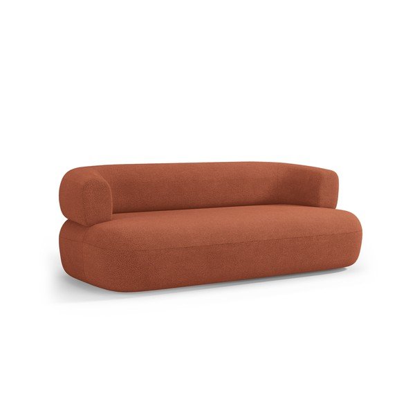 Terakotos spalvos sofa iš boucle 178 cm Jenny – Micadoni -image-1