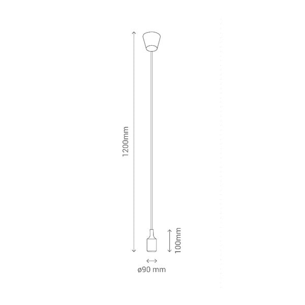 Pilkas pakabinamas šviestuvas be atspalvio SULION Vintage-image-1