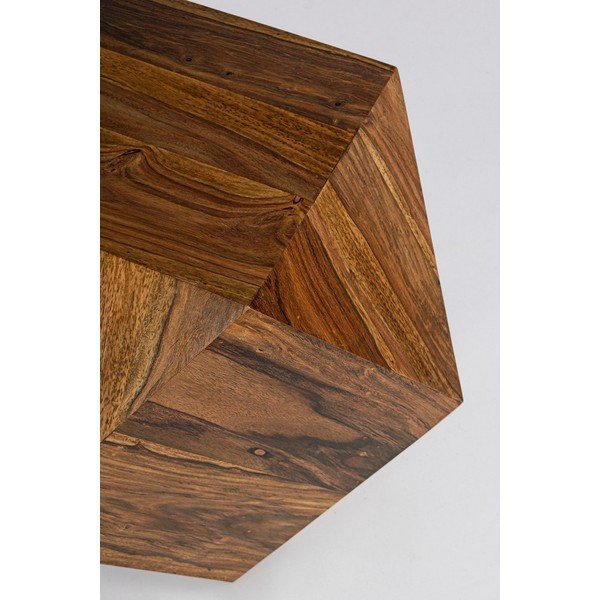 Tamsios natūralios spalvos iš dalbergijos medžio masyvo kavos staliukas 42x42 cm Egypt – Bizzotto-image-4