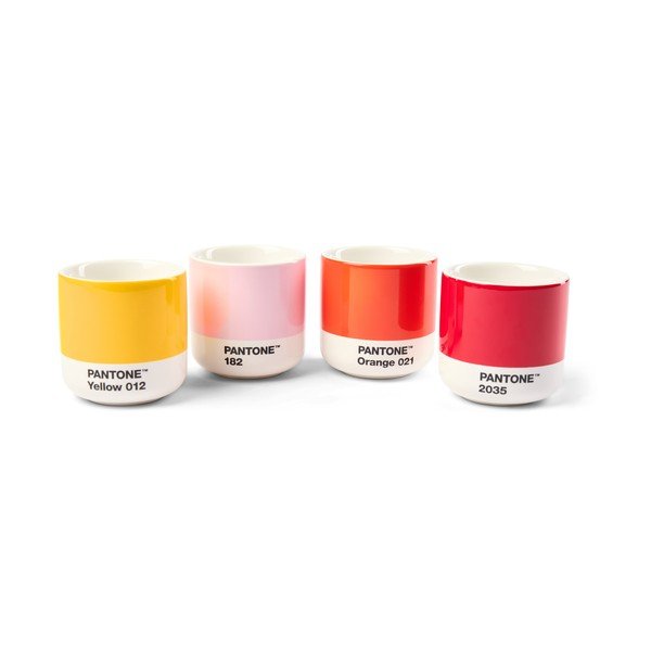 Iš porceliano puodeliai 4 vnt. espreso 100 ml Macchiato – Pantone