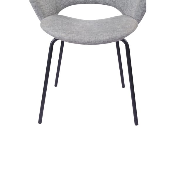 Šviesiai pilkos spalvos iš audinio valgomojo kėdžių komplektas 2 vnt. Rowley – Unique Furniture-image-4