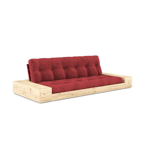 Sulankstoma sofa iš kordinio velveto raudonos spalvos 244 cm Base – Karup Design