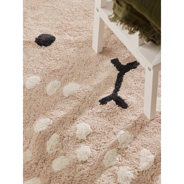 Skalbiamas/rankų darbo smėlio spalvos iš medvilnės vaikiškas kilimas 120x152 cm Snuggle Pucki – Hanse Home-image-4