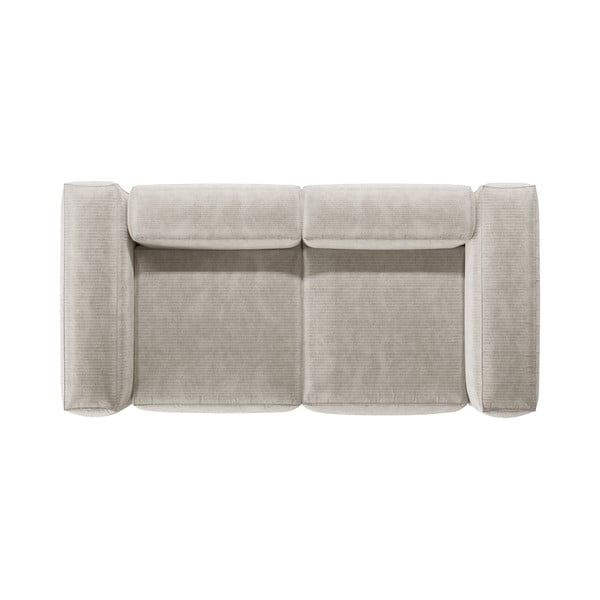 Smėlio spalvos iš kordinio velveto sofa 224 cm Bergamo – Cosmopolitan Design-image-3