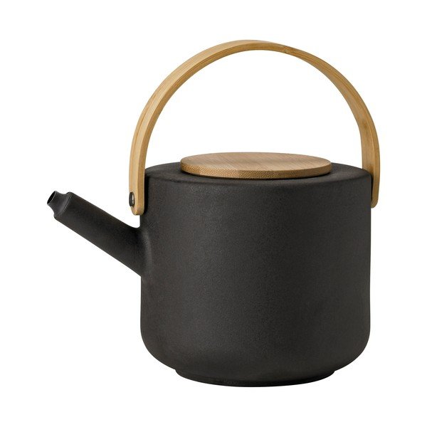 Juodos spalvos iš molio arbatinukas 1,25 l Theo – Stelton