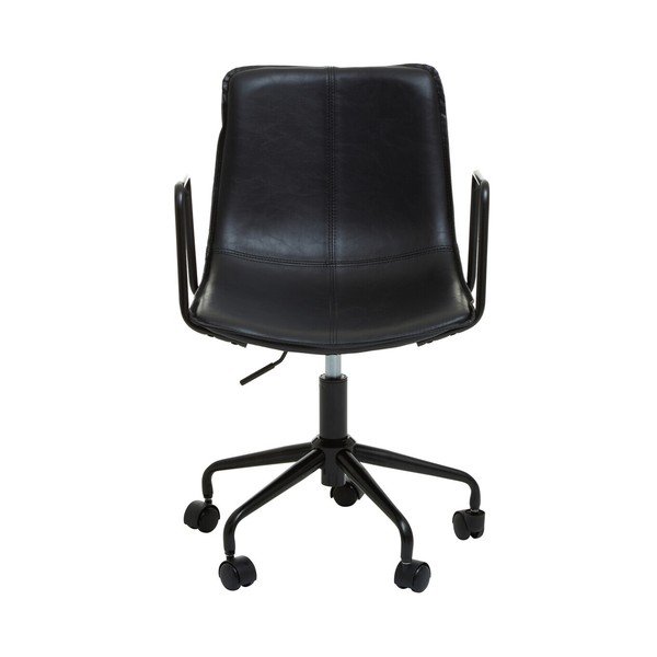 Juodos spalvos iš dirbtinės odos biuro kėdė Branson – Premier Housewares-image-2
