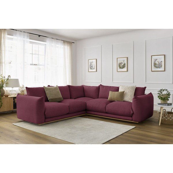 Kampinė sofa bordo spalvos Ernest – Bobochic Paris-image-1