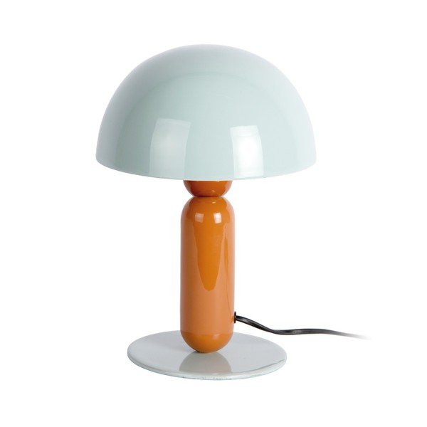 Oranžinės spalvos/pilkai mėlynos spalvos iš metalo stalinis šviestuvas (aukštis 30 cm) Firenze round – Leitmotiv