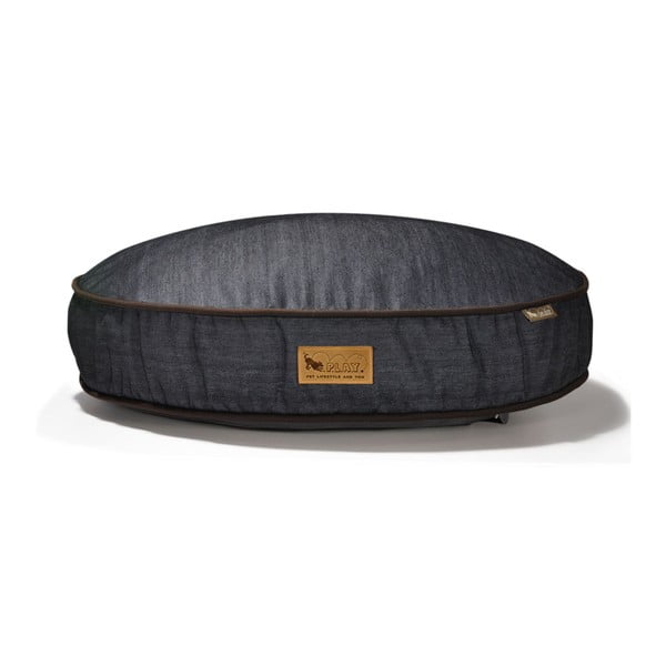 Augintinio guolis tamsiai mėlynos spalvos šuniui 28x90 cm Round Bed Denim Medieval Blue / Dark Chocolate M – P.L.A.Y.