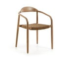 Medinė kėdė su smėlio spalvos sėdyne Kave Home Glynis