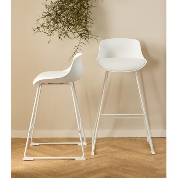 Baltos spalvos baro taburetė (sėdynės aukštis 76 cm) Tina – Actona-image-1