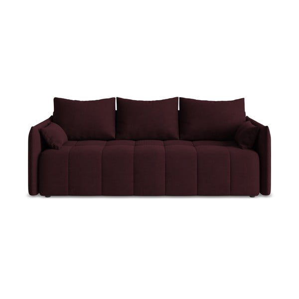 Bordo spalvos sulankstoma/su sandėliavimo vieta sofa 225 cm Moku – Makamii
