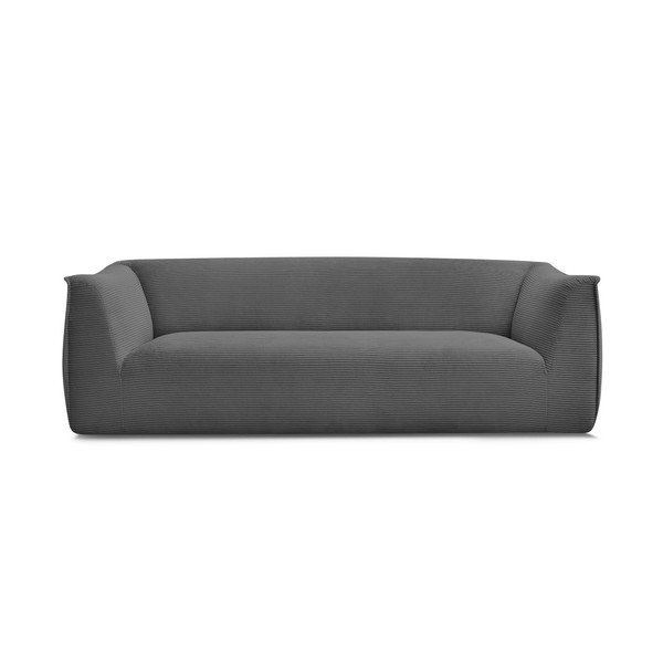 Tamsiai pilkos spalvos sofa iš kordinio velveto 242 cm Giorgia – Bobochic Paris