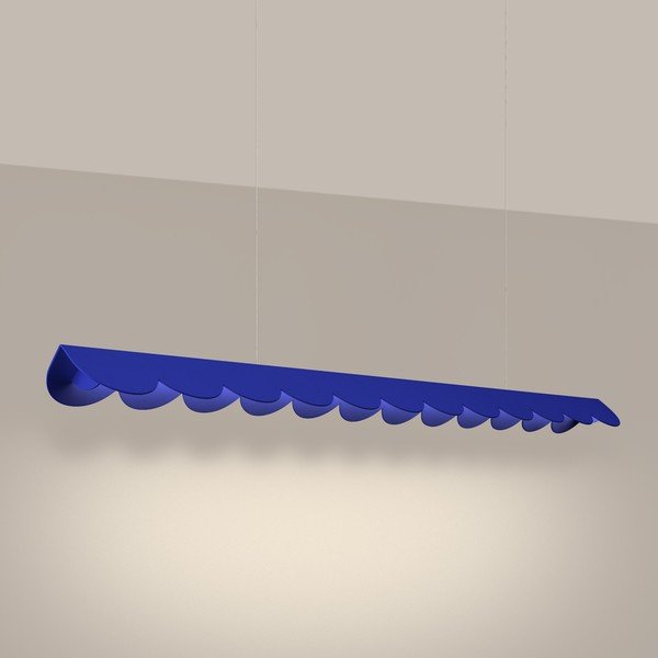 Tamsiai mėlynos spalvos iš aliuminio kabantis šviestuvas LED BISCUIT – Thoro-image-1