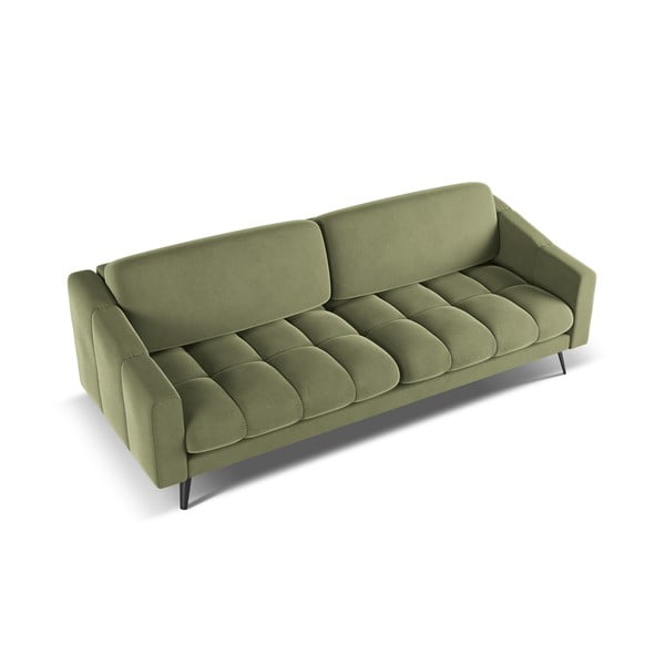 Žalios spalvos iš velveto sofa 238 cm Nalu – Makamii-image-3
