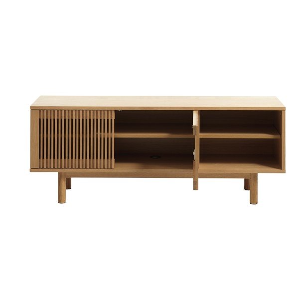 TV spintelė natūralios spalvos iš ąžuolo 143x55 cm Tiber – Unique Furniture-image-4