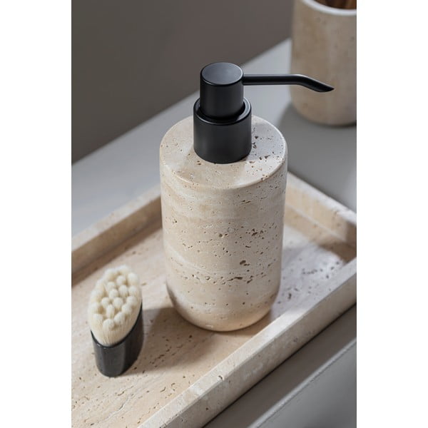 Iš akmens muilo dozatorius smėlio spalvos 250 ml Travertine – Mette Ditmer Denmark-image-1