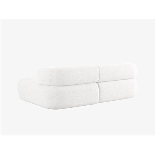 Dramblio kaulo spalvos kampinė sofa iš boucle (su dešiniuoju kampu/su gultu) Jenny – Micadoni -image-3