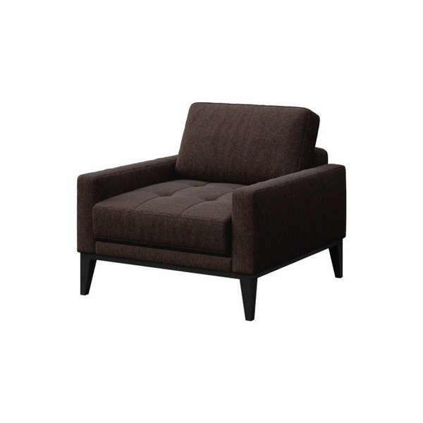 Šokolado rudos spalvos fotelis MESONICA Musso Tufted-image-2