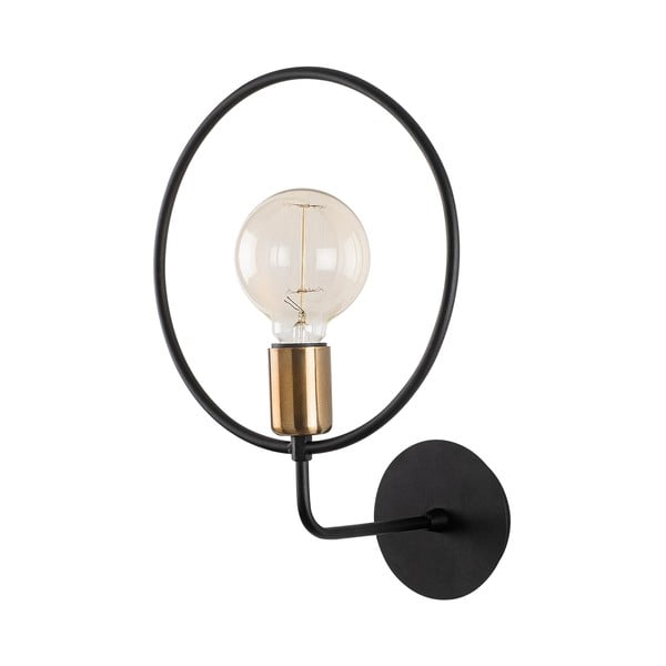 Sieninė lempa juodos spalvos Circle – Opviq lights