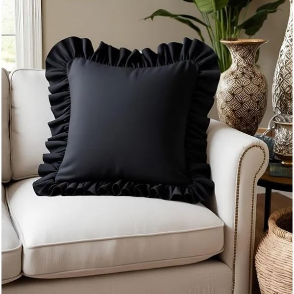 Iš medvilnės mišinio dekoratyvinis pagalvės užvalkalas 40x40 cm Ruffled – Mila Home-image-1