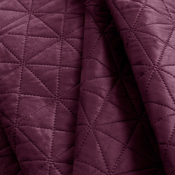 Iš velveto dygsniuota lovatiesė tamsiai rožinės spalvos 220x240 cm Laila – AmeliaHome-image-3