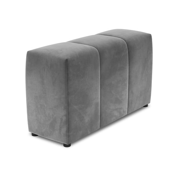 Pilkas aksominis modulinės sofos porankis Rome Velvet - Cosmopolitan Design