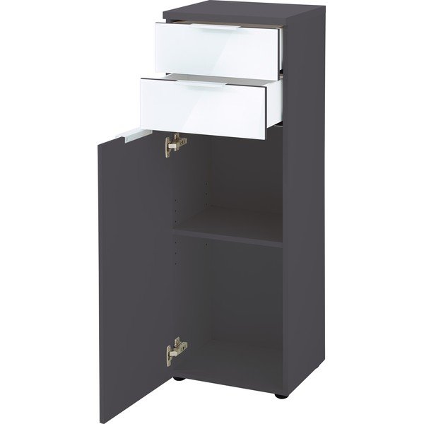 Baltos ir pilkos spalvos Germania Pescara spintelė, aukštis 112 cm-image-2