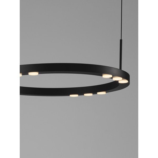 Matinės juodos spalvos iš aliuminio kabantis šviestuvas LED su pritemdymo funkcija ø 40 cm Lunette – Nova Luce-image-2
