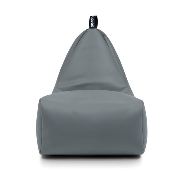 Pilkos spalvos iš dirbtinės odos vaikiškas sėdmaišis Chill M – So Soft?-image-1