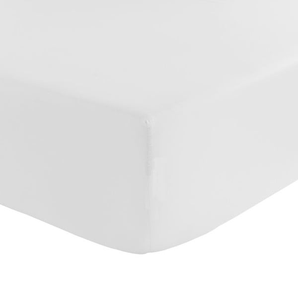 Baltas elastinis lakštas "HF Living Basic", 90 x 200 cm