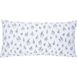 Baltai mėlynas medvilninis dekoratyvinis pagalvės užvalkalas Westwing Collection, 40 x 80 cm