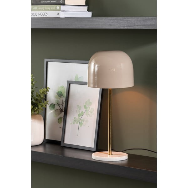 Stalinis šviestuvas kreminės spalvos (aukštis 50 cm) su metaliniu gaubtu Manta – Leitmotiv-image-1