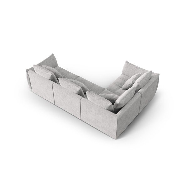 Kampinė sofa šviesiai pilkos spalvos (su kairiuoju kampu/„L“ formos) Bloom – Micadoni Home-image-3