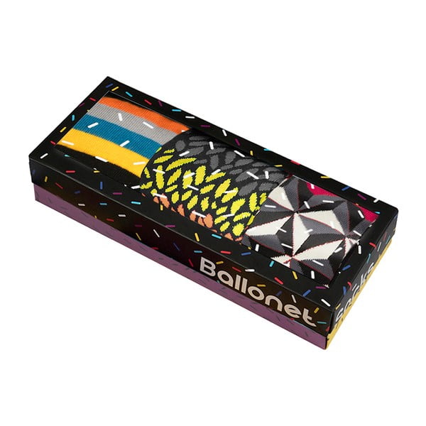 3 porų kojinių rinkinys Ballonet Socks Autumn dovanų dėžutėje, 36-40 dydis-image-2