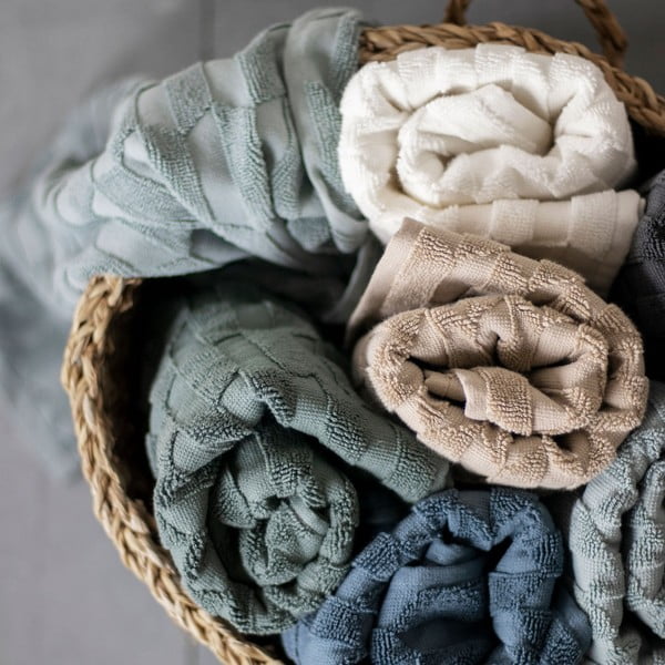 Smėlio spalvos medvilninis rankšluostis 50x95 cm Geo - Mette Ditmer Denmark-image-3