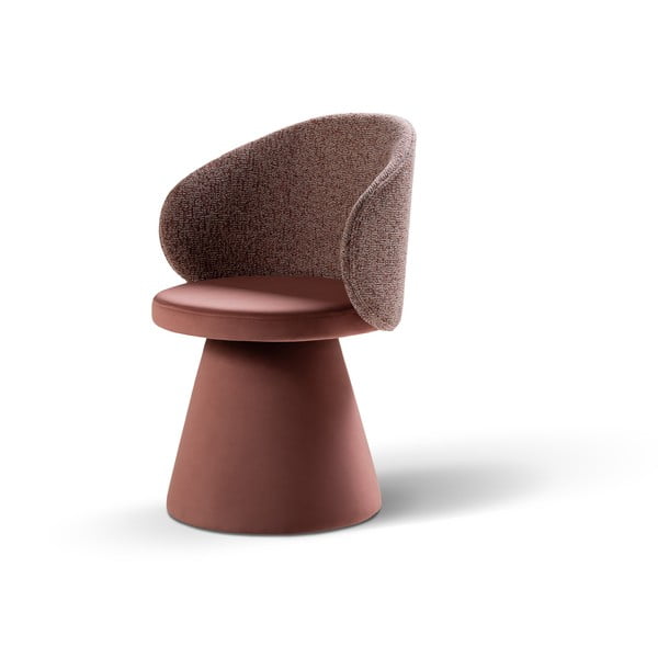 Rožinės spalvos iš velveto krėslas Inez – Micadoni -image-2