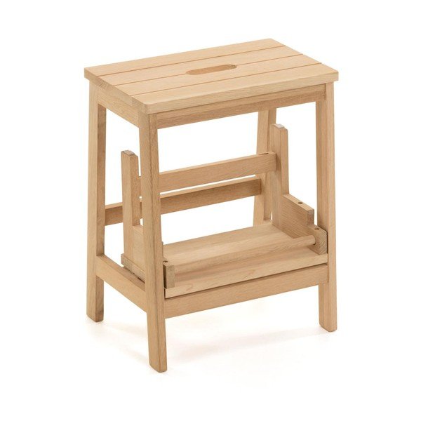 Natūralios spalvos iš beržo masyvo taburetė Nell – Kave Home-image-3