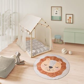 Skalbiamas vaikiškas kilimas oranžinės spalvos/kreminės spalvos ø120 cm Candy – Universal