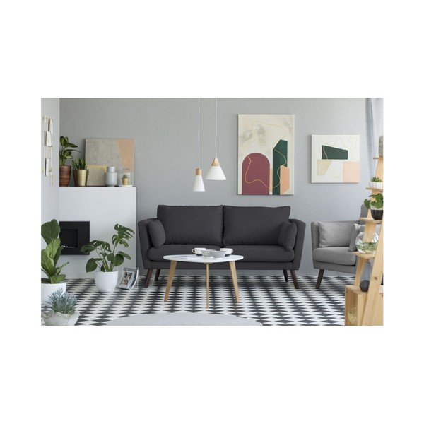 Tamsiai pilka 3 vietų sofa Mazzini Sofos Elena-image-3