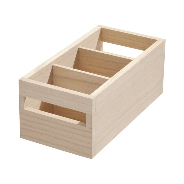 Dėžutė iš paulovnijos medienos iDesign Eco Wood, 12,7 x 25,4 cm