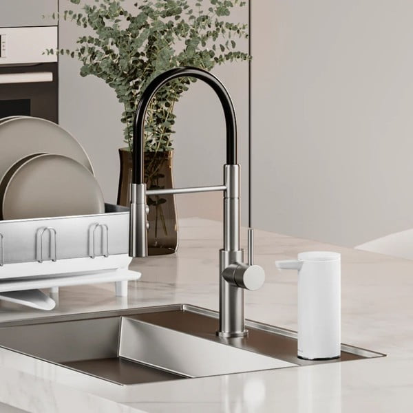 Automatinis iš metalo muilo dozatorius baltos spalvos 266 ml – simplehuman-image-3