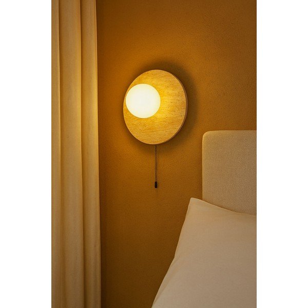 Smėlio spalvos iš akmens sieninė lempa ø 12 cm Hilde – Opviq lights-image-2
